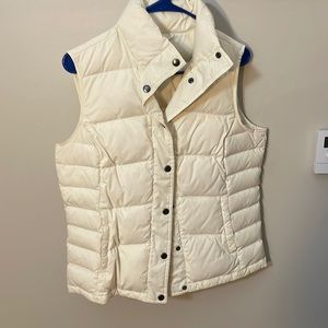 Lands’ End white puffer vest